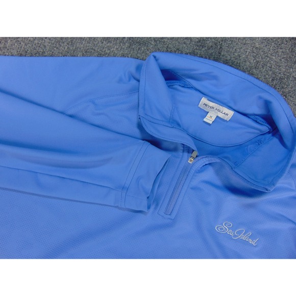 Peter Millar Other - Sea Island Quarter Zip Pullover Mens Med Blue Camo Peter Millar Golf Sporty